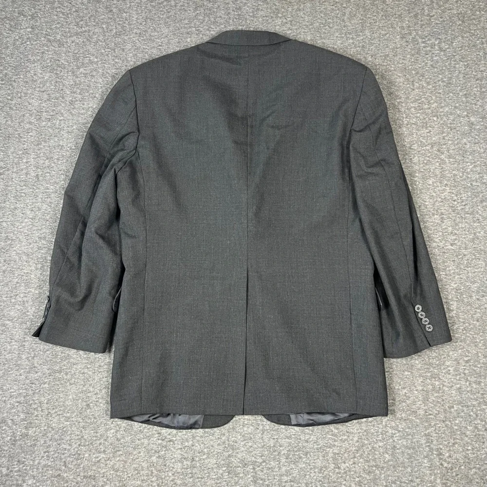 Vintage 2 Piece Suit Men's 46 R Charcoal Gray Wool Pants 34x28 Made in USA